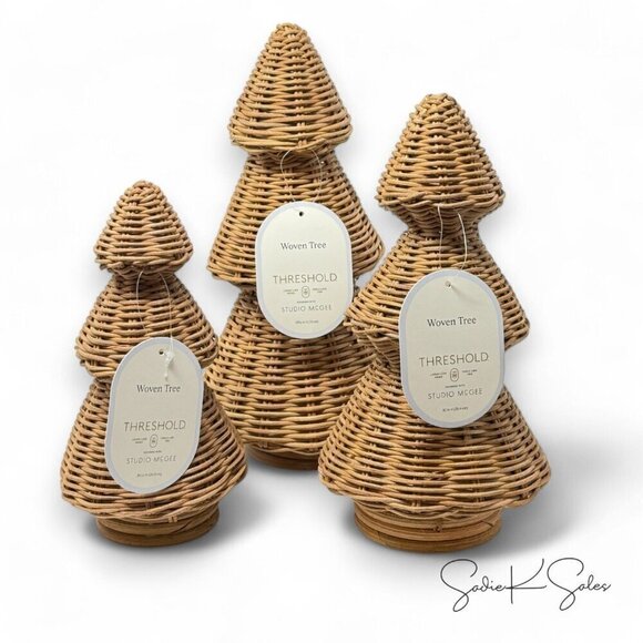 Threshold Studio McGee Large Rattan Basket Weave Christmas Tree - Christmas 2024 - Picture 5 of 5